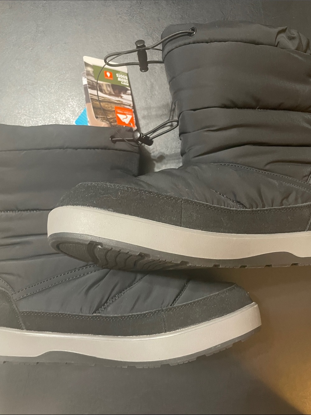 Black Ozark Trail  Winter Boots, NWT Sz.10 waterproof, insulted, memory foam